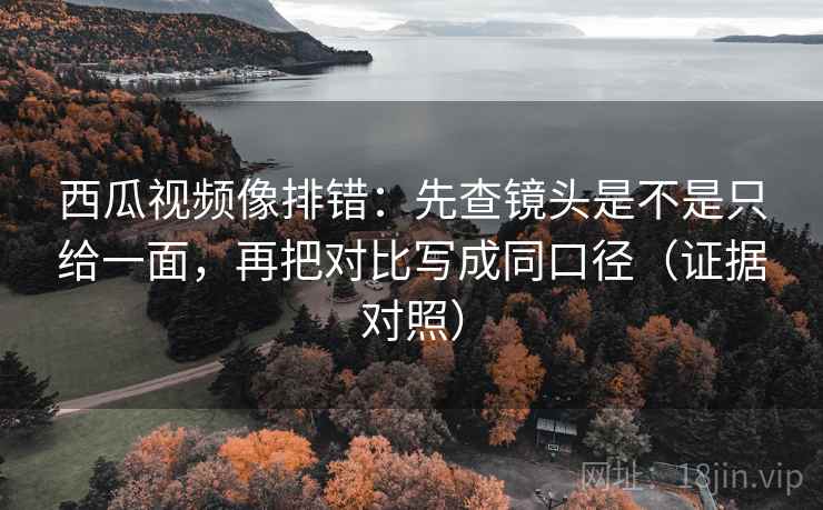 西瓜视频像排错：先查镜头是不是只给一面，再把对比写成同口径（证据对照）