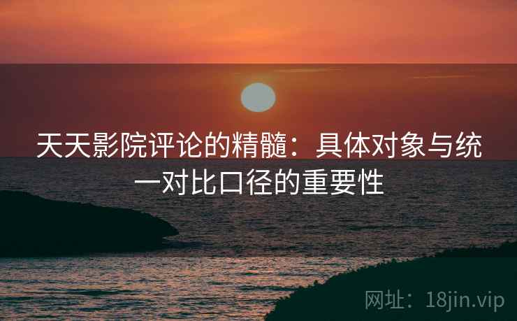 天天影院评论的精髓:具体对象与统一对比口径的重要性 天天影院评论的精髓:具体对象与统一对比口径的重要性