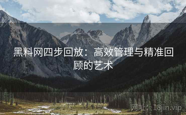 黑料网四步回放:高效管理与精准回顾的艺术 黑料网四步回放:高效管理与精准回顾的艺术